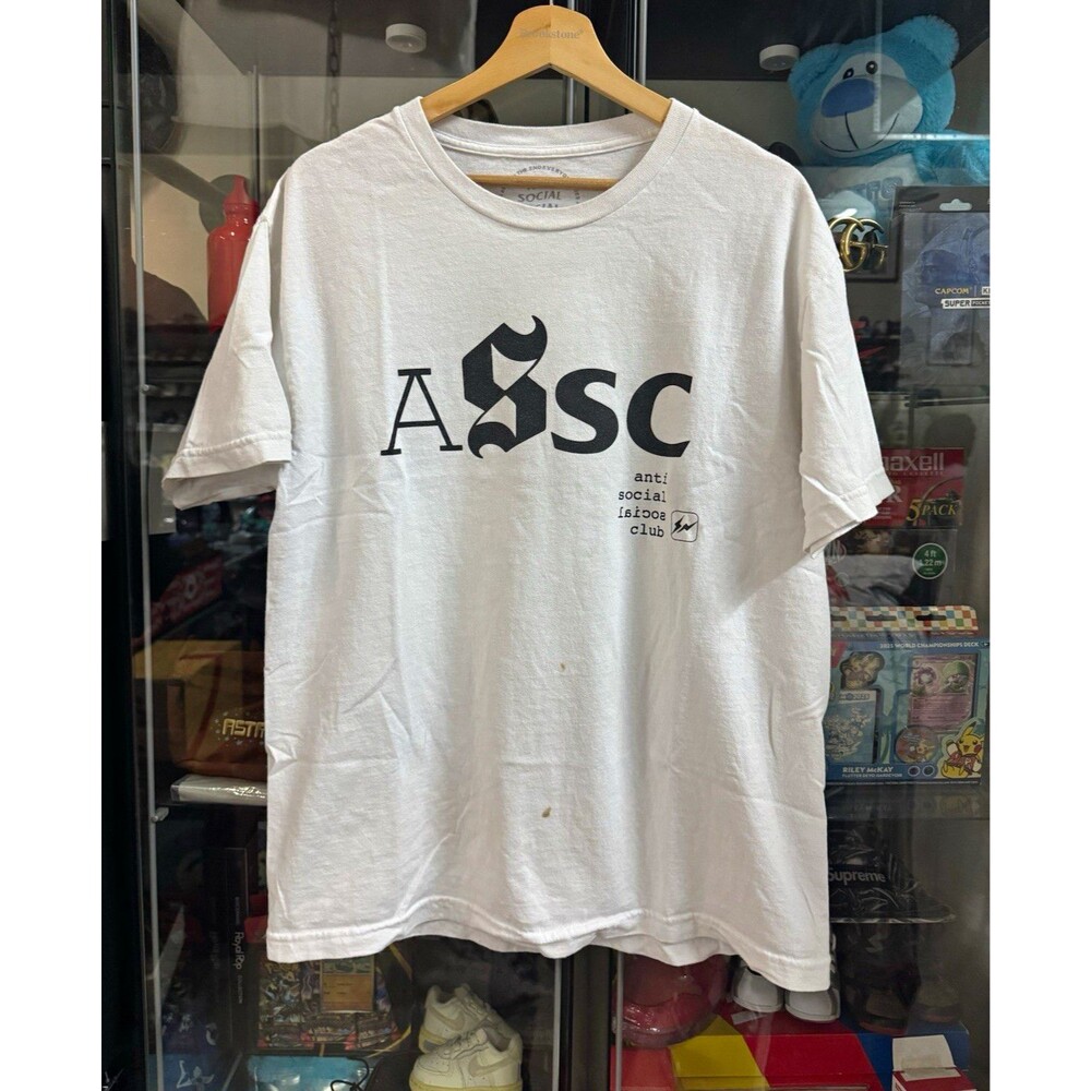 Pre-Owned Anti-Social Social club white graphic tee sz L